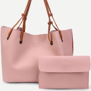 Drawstring Tote 2 PIECE W/clutch